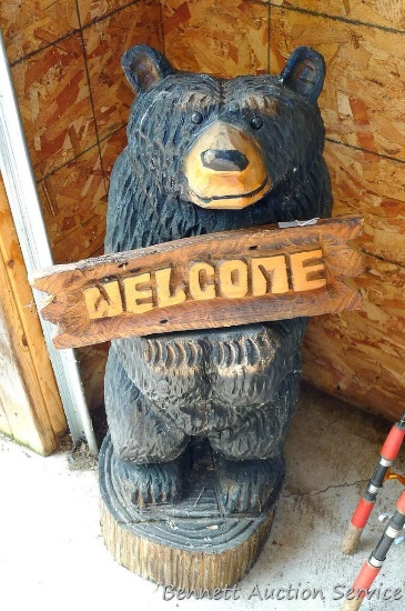 Bear chainsaw carving 3' tall x 15".