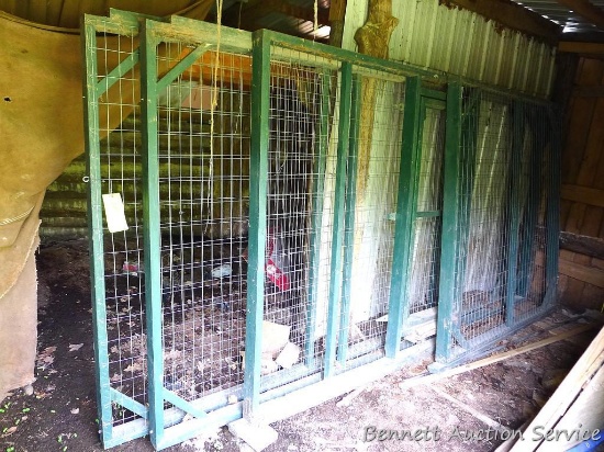 Homemade wooden cage 12' x 6' includes two sides and two ends and a doorway. Could be used for