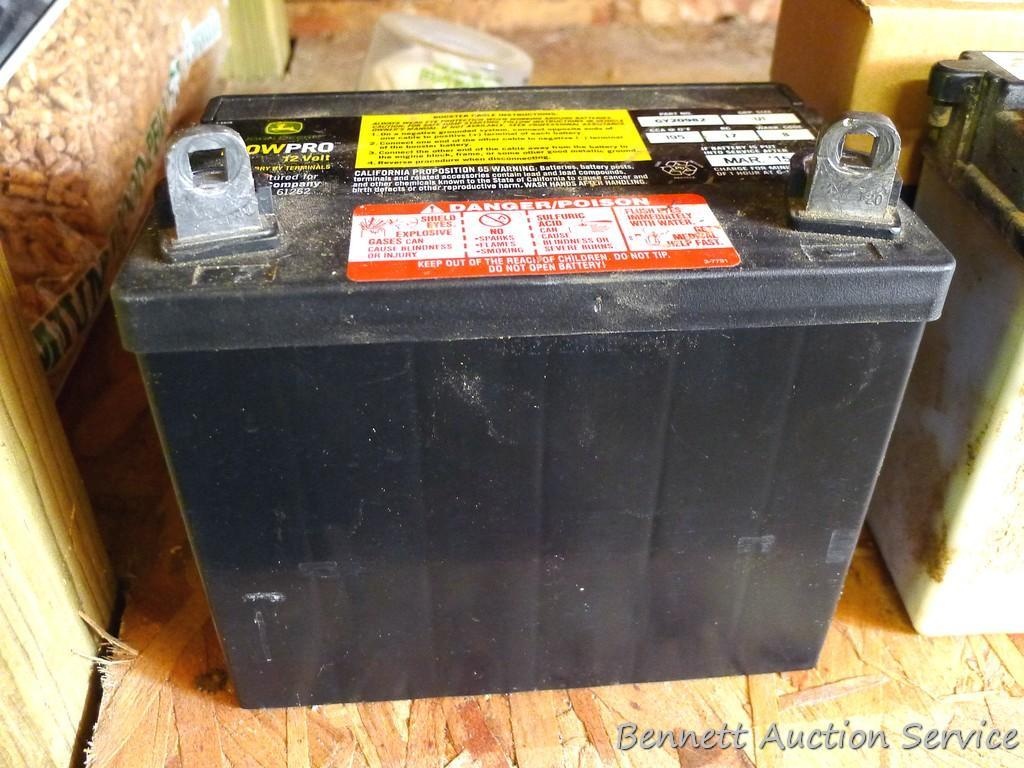 John Deere Mowpro 12 volt battery 7-1/2" x 5" x 6". PART NO GY20982 Group  size U1. Untested; ATV | Art, Antiques & Collectibles | Online Auctions |  Proxibid