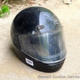 Snowmobile helmet size Large, 7-1/4 to 7-3/8, has vents and shield.