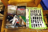 Assortment of items including clevises rated at 6,500 lbs., angle brackets, lead pencils and more.