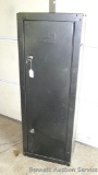Homak lockable metal gun cabinet holds 7 guns. 19