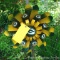 Green Bay Packers pinwheel decoration stands approx. 4' tall.