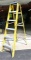 6' Type 1 industrial fiberglass step ladder in good condition. Nice and sturdy.