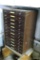 Wooden 12 drawer machinist cabinet 18-1/2