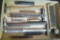 Brass hammer head with aluminum handle; small ball peen hammer; wire brush; punch; chisel and more.
