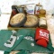 Hand pump oil cans; plastic lawn mower wheels and more.