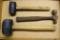 Pair of rubber mallets, largest is 13