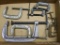 Metal C clamps largest is 7