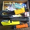 Eveready flashlight; Coleman job pro flashlight; light bulbs; Buss fuses.
