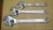 Twelve inch Craftsman adjustable wrench; 10