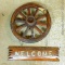 Wagon wheel Welcome sign 16