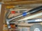 Metal handled claw hammer; wood chisels; flat files; utility knife and more.