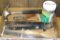 Metal handled claw hammer; 2 metal pry bars 14