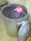 Galvanized garbage can filled with sunflower seeds 16