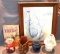 Nicely framed picture of boy by tree signed E. Hale 17