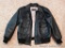 North Crest genuine leather jacket size men's medium. Lining is 100% polyester.