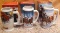 2006-2008 Budweiser Holiday beer steins with original boxes. Largest is 7