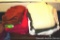 King sized mattress cover; a few smaller fleece and other throws, plus a fleece cozy robe.