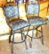 Pair of sturdy steel framed swiveling bar, bistro or coffee shop stools. Stand 45