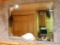 3' x 4' wall mirror with etched corners. Pretty piece in good shape with no chips or cracks noted.