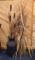 Cattail, dried grass and other decorations stand over 4' tall. No shipping.