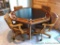 Folding game table with four rolling chairs. Very nice set up in great shape.