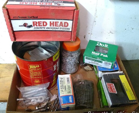 Concrete anchor bolts; screws; nails and more.