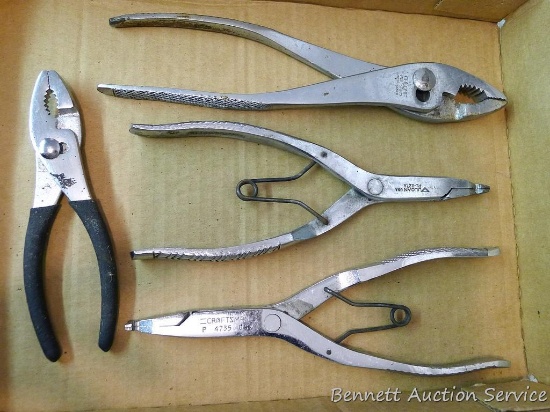 Craftsman snap ring pliers; regular pliers 10" long.