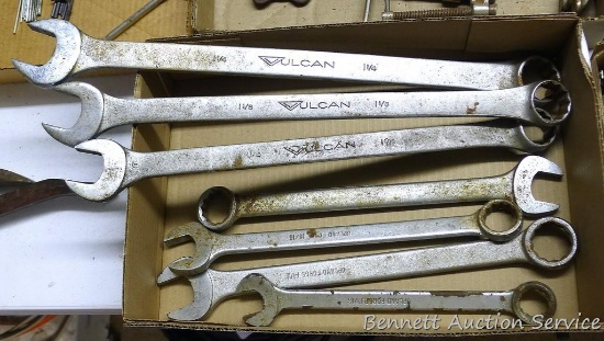 Partial set of Vulcan combination wrenches, largest is 1-1/4", 18-1/2" long.