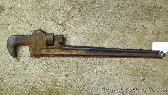 Ridgid 24" pipe wrench. Jaws show a little wear.