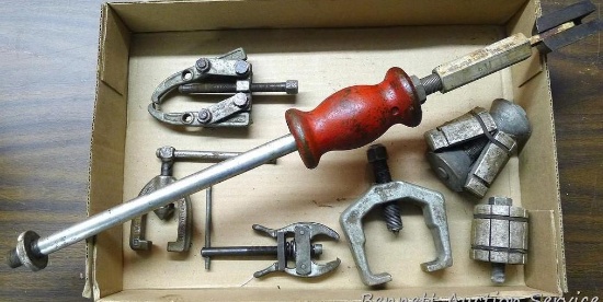 Dent puller 21" long; exhaust expanders; pitman arm puller; 2 jaw puller and more.