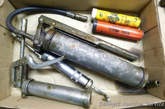 Grease gun; grease cartridges.