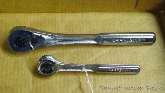 1/2" Craftsman ratchet; 3/8" Craftsman ratchet. Both appear in nice shape.