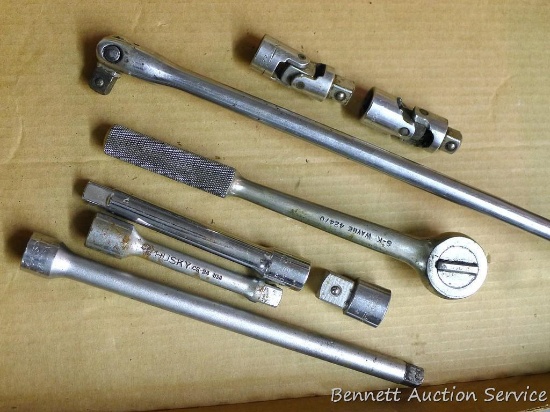 1/2" SK ratchet with 1/2" universals; Vulcan 1/2" breaker bar 23" long.