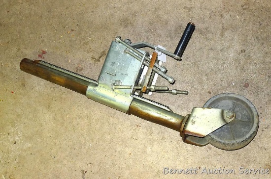 Trailer jack with wheel 28" tall.