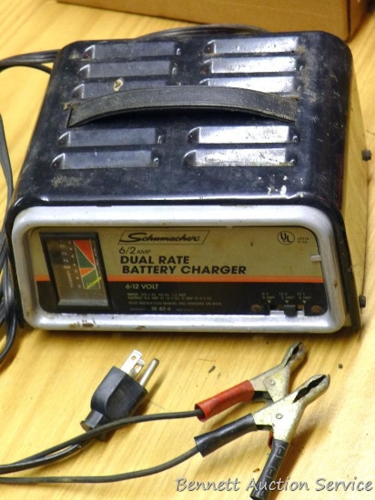 Schumacher 6/2amp dual rate battery charger for 6 & 12V. Seller states charger works, but the meter