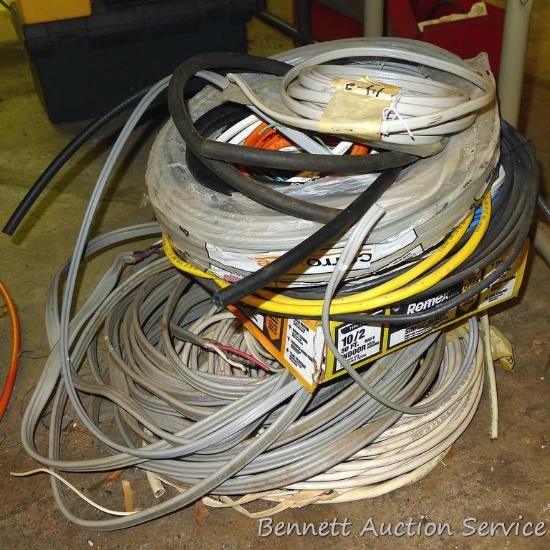 Partial rolls of electrical wire. Includes 12-2 UF-V with ground; M-B/2 with ground and more.