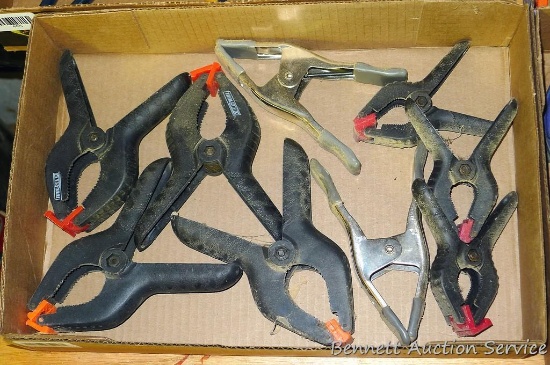 Plastic hand clamps 7"; 2 metal clamps.