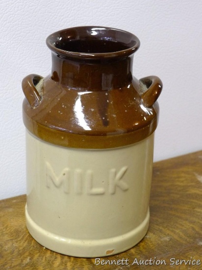 Ceramic milk can 7" x 4-1/2"