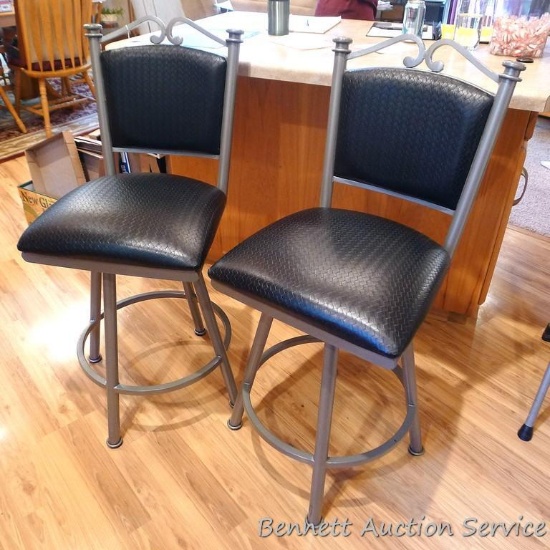 Pair of heavy duty kitchen or bar stools are in very good shape.