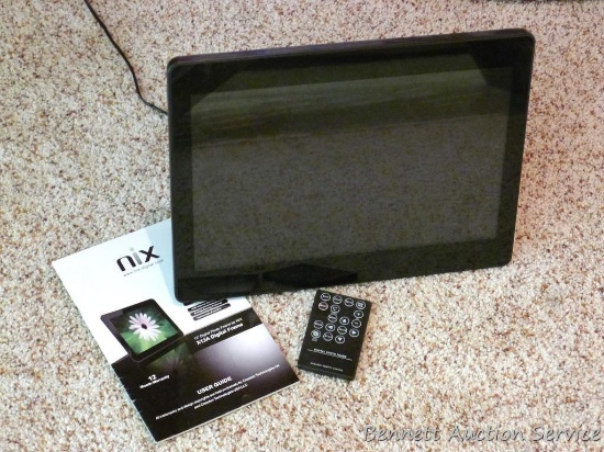 Nix 13" Digital Photo Frame with manual and remote.