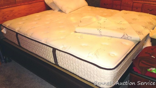 King size Restonic Comfortcare Satin Pillow Top mattress. Pillowtop is on both sides of mattress.