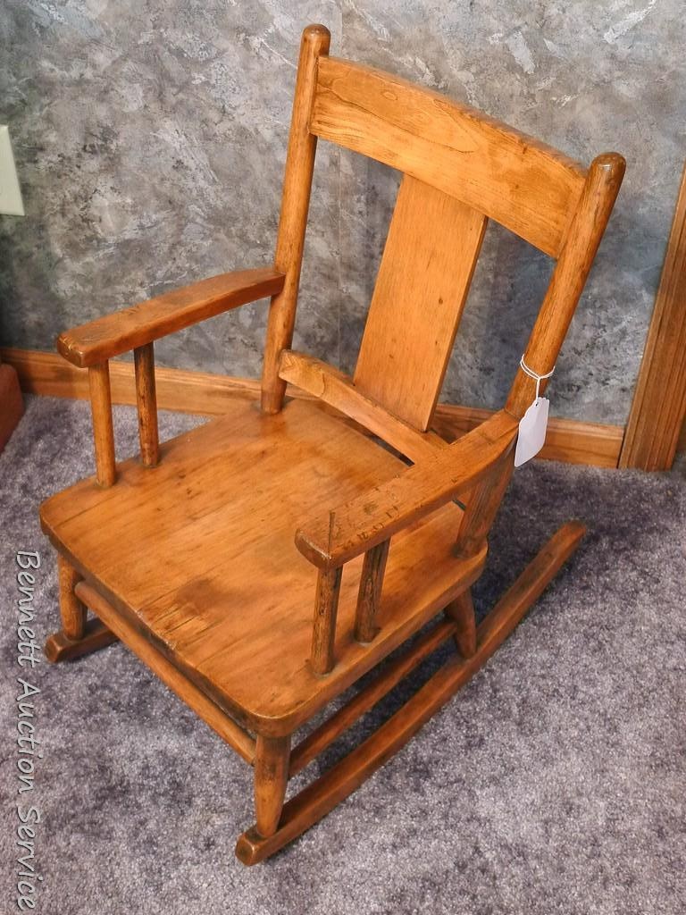 Antique homemade child's rocking chair