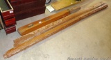 Two cedar fence rails and one post. Rails are approx. 10' long.