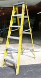 6' Type 1 industrial fiberglass step ladder in good condition. Nice and sturdy.