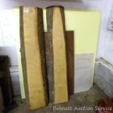 Two wooden pieces of slab wood 2-1/2