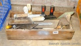 Mason tools includes edgers, trowels and more. Comes in wooden box 9