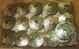 Partial box of coiled roofing nails 1-1/2