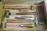 Brass headed hammers; specialty hammers; upholstery hammer; wire brush and more. Longest hammer is